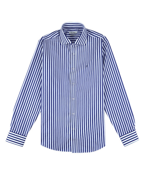 [피에르가르뎅] 스트라이프 와이드카라 슬림핏 셔츠 PJDS1962 - 던필드몰_DawnFieldMall